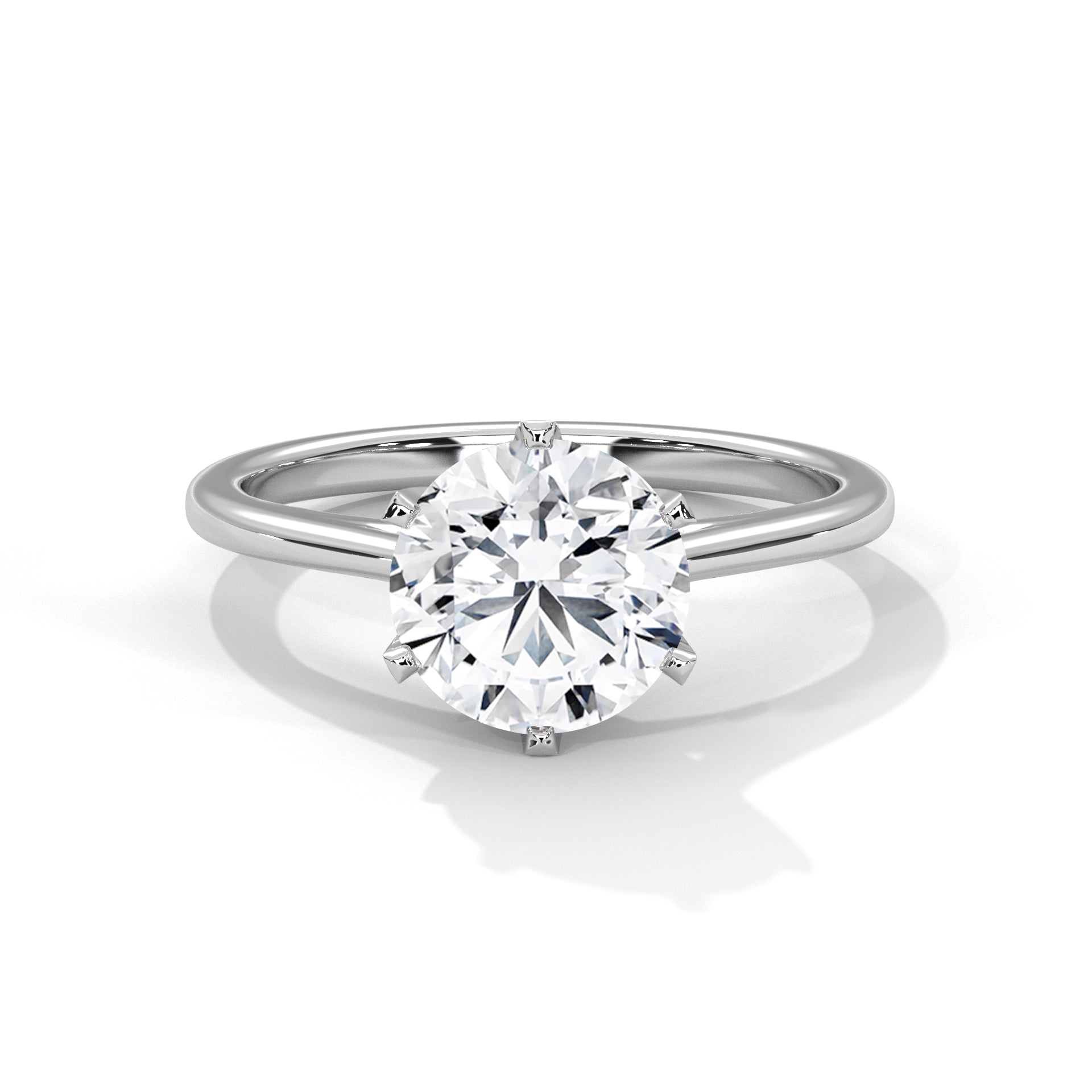Symbol Round Solitaire Ring