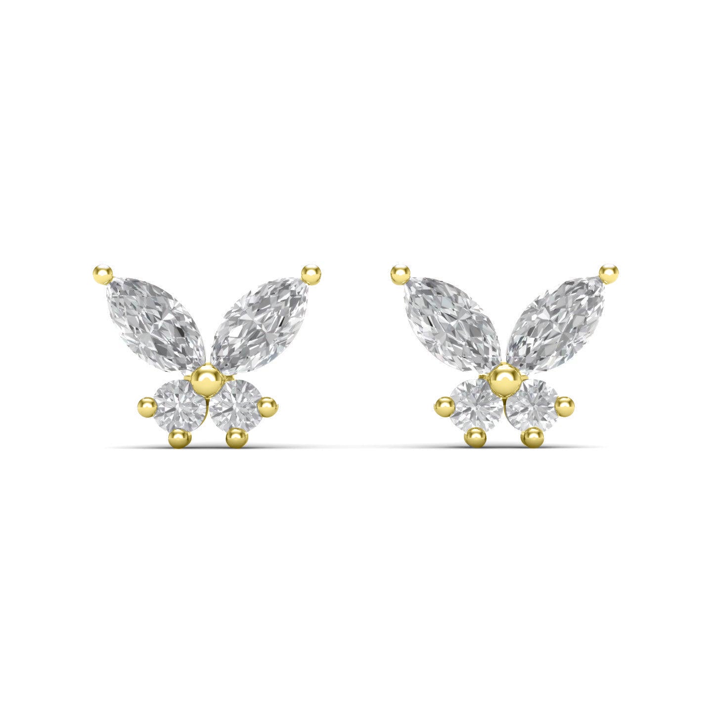 Mariposa Silver Ear Studs