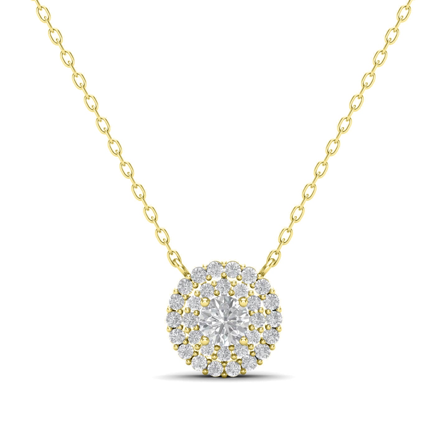 Cluster Set Silver Necklace