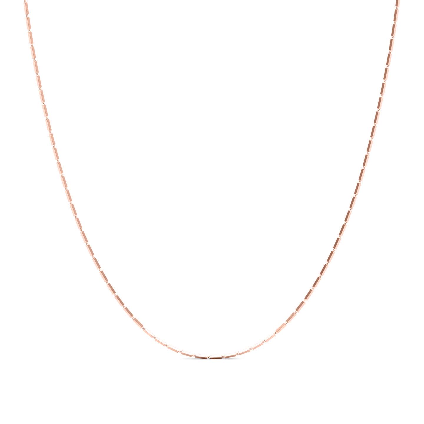 Rectangular Box Italian Silver Neck Chain