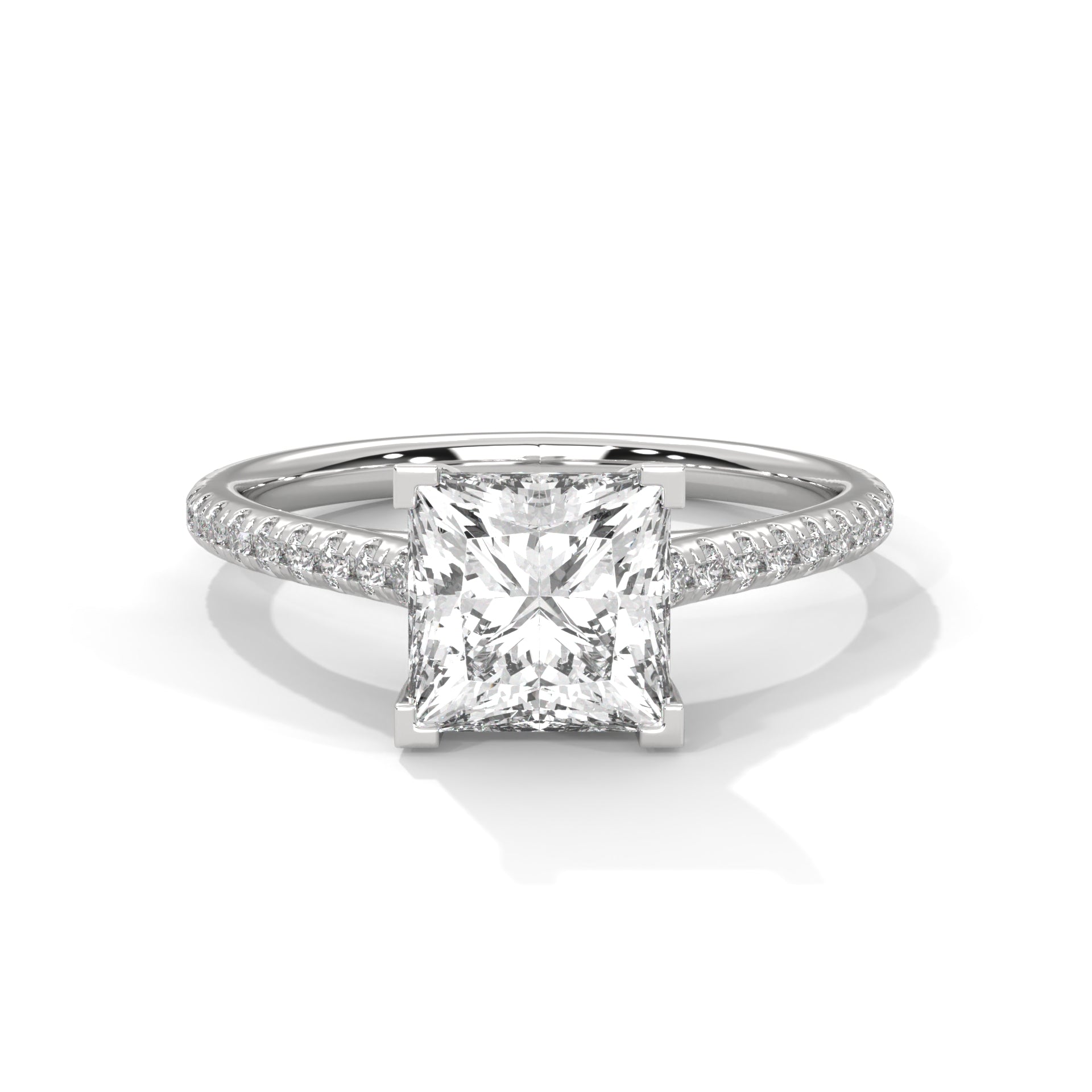 Symbol Princess Solitaire Studded Ring