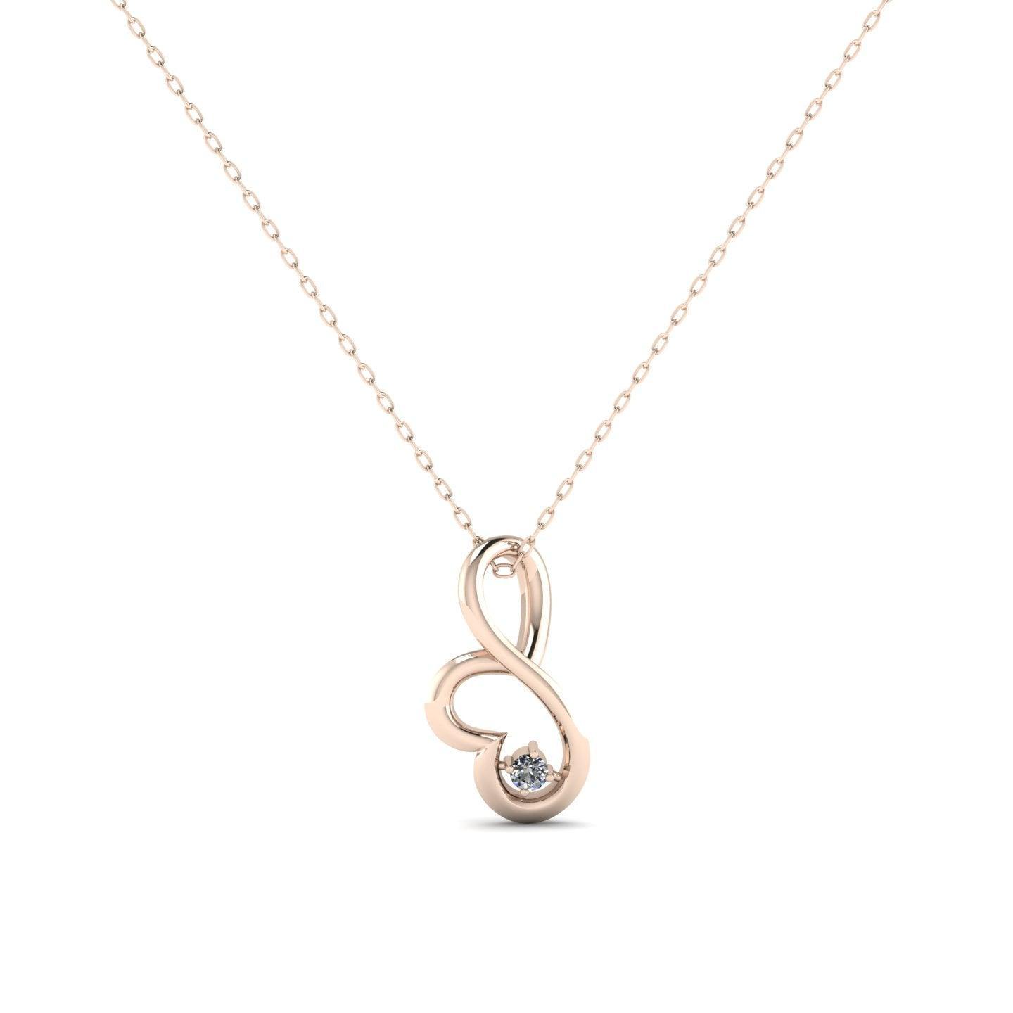 Heart Silver Moissanite Necklace - El Aréte