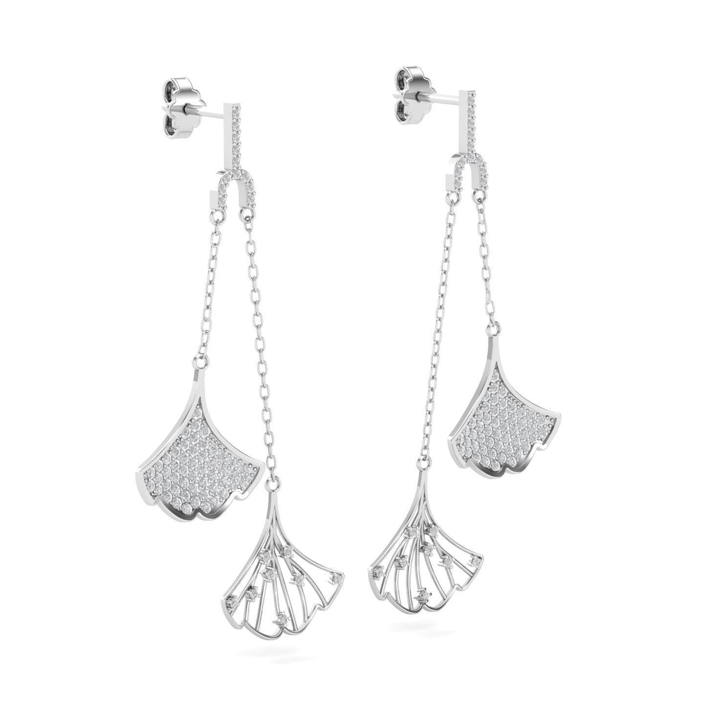 Dinara - Moissanite Silver Earrings - El Aréte