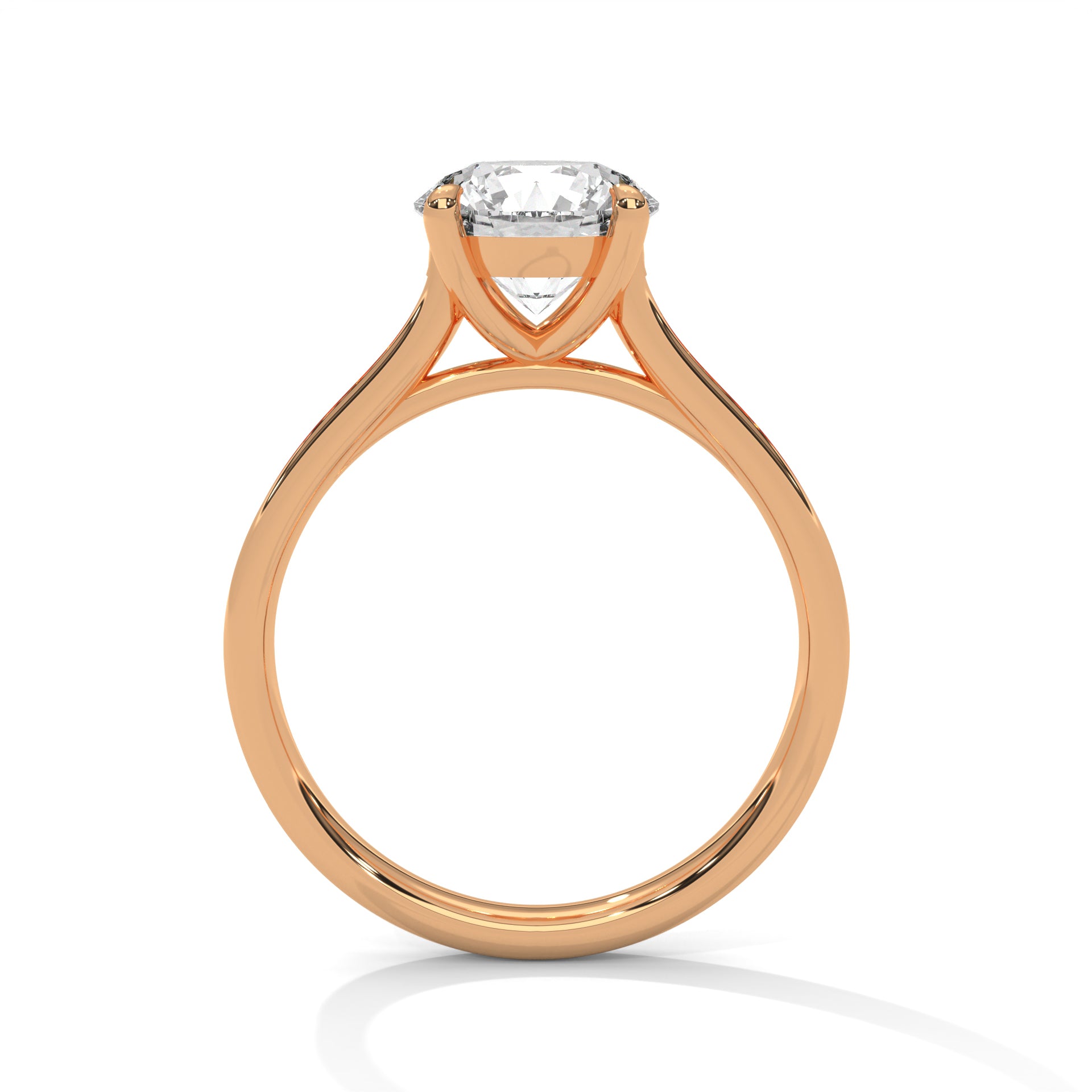 Symbol Round Solitaire Studded Ring