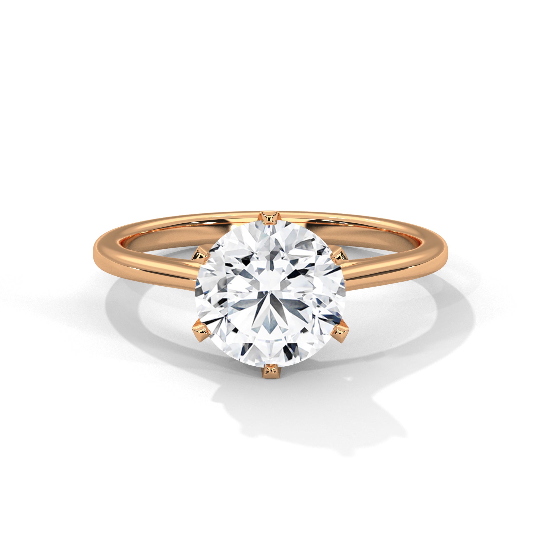Symbol Round Solitaire Ring
