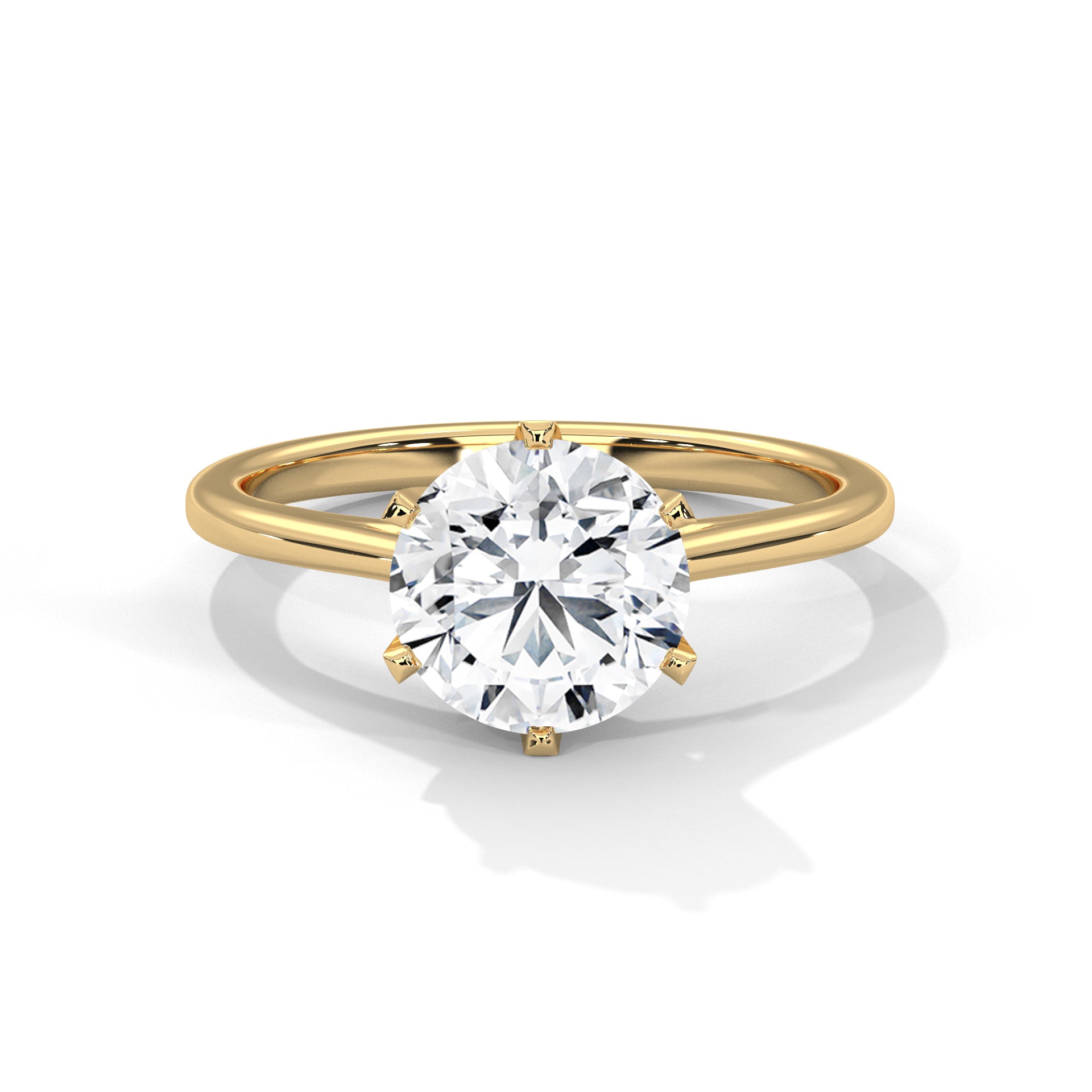 Symbol Round Solitaire Ring