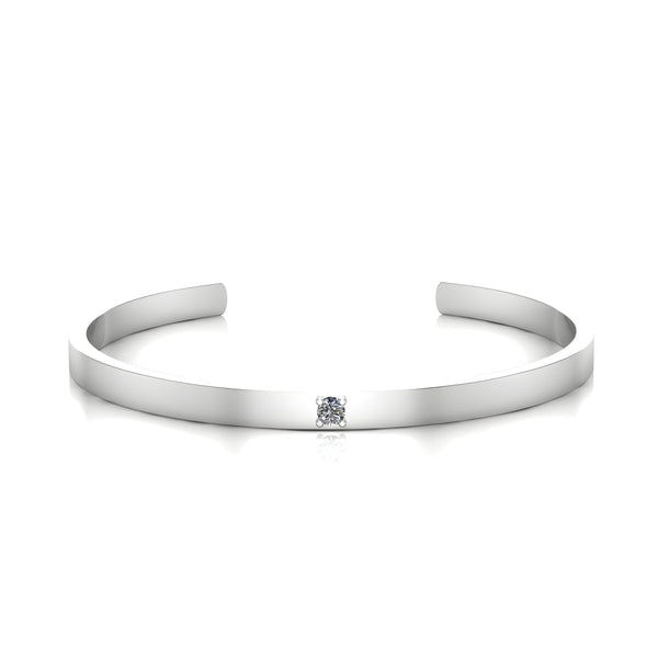 Matte Cuff Silver Bangle