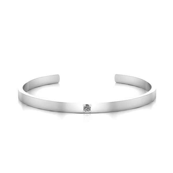 Matte Cuff Silver Bangle