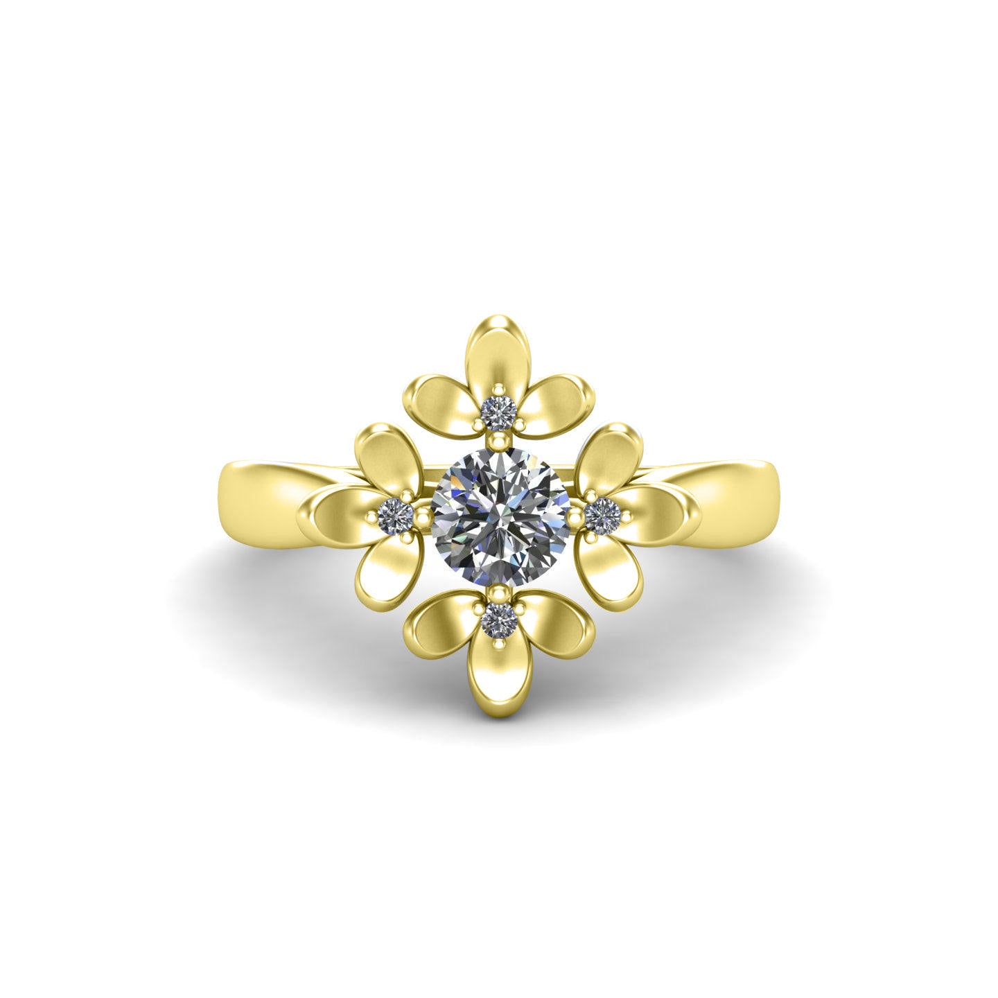 Blossom Solitaire Ring