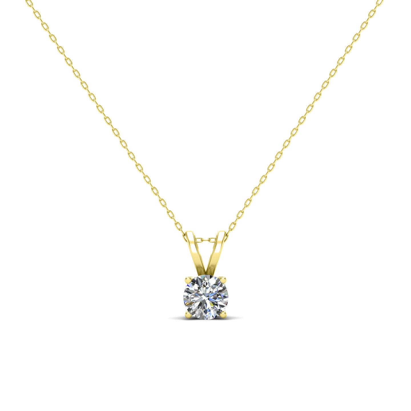 Timeless Solitaire Silver Necklace