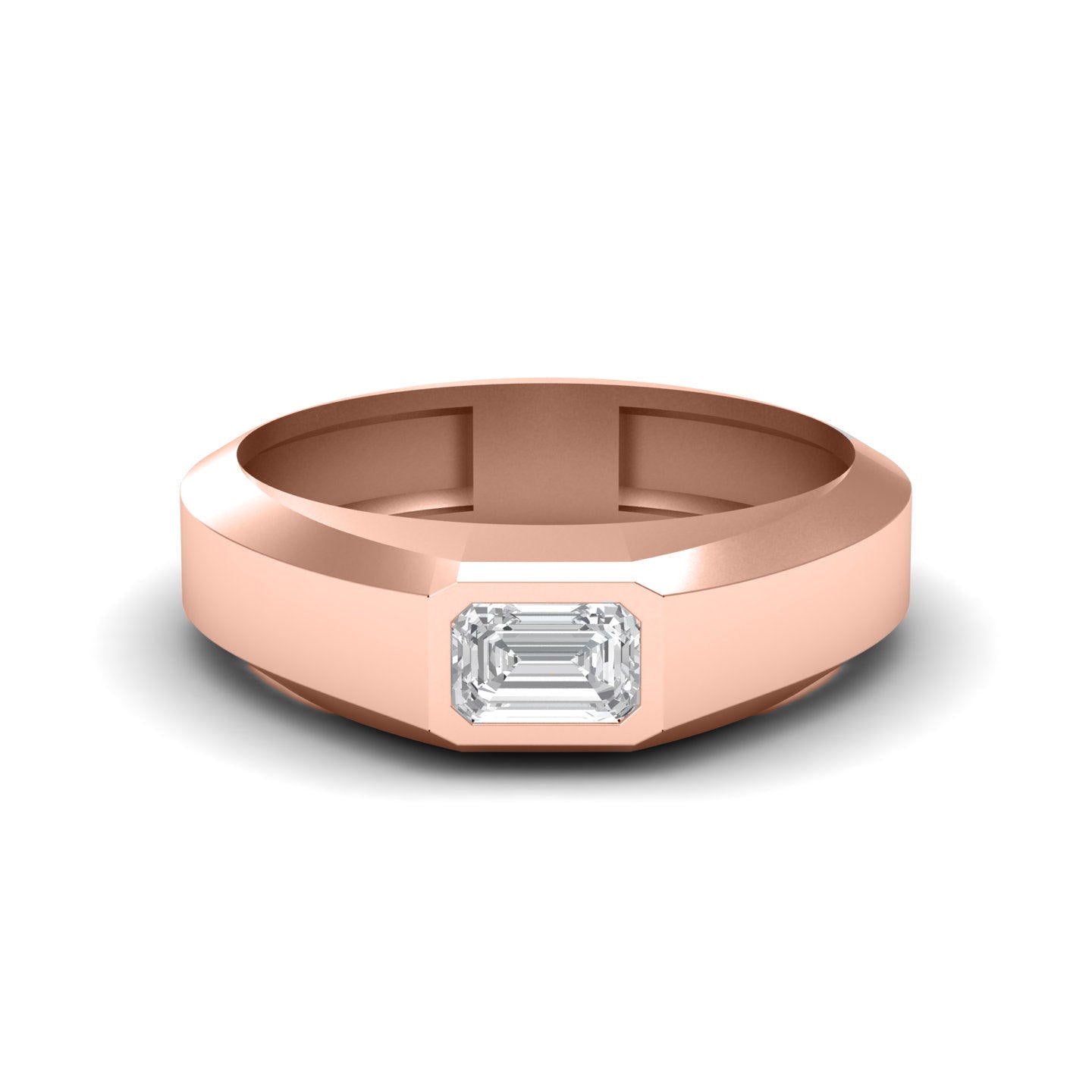 Emerald Solitaire Band