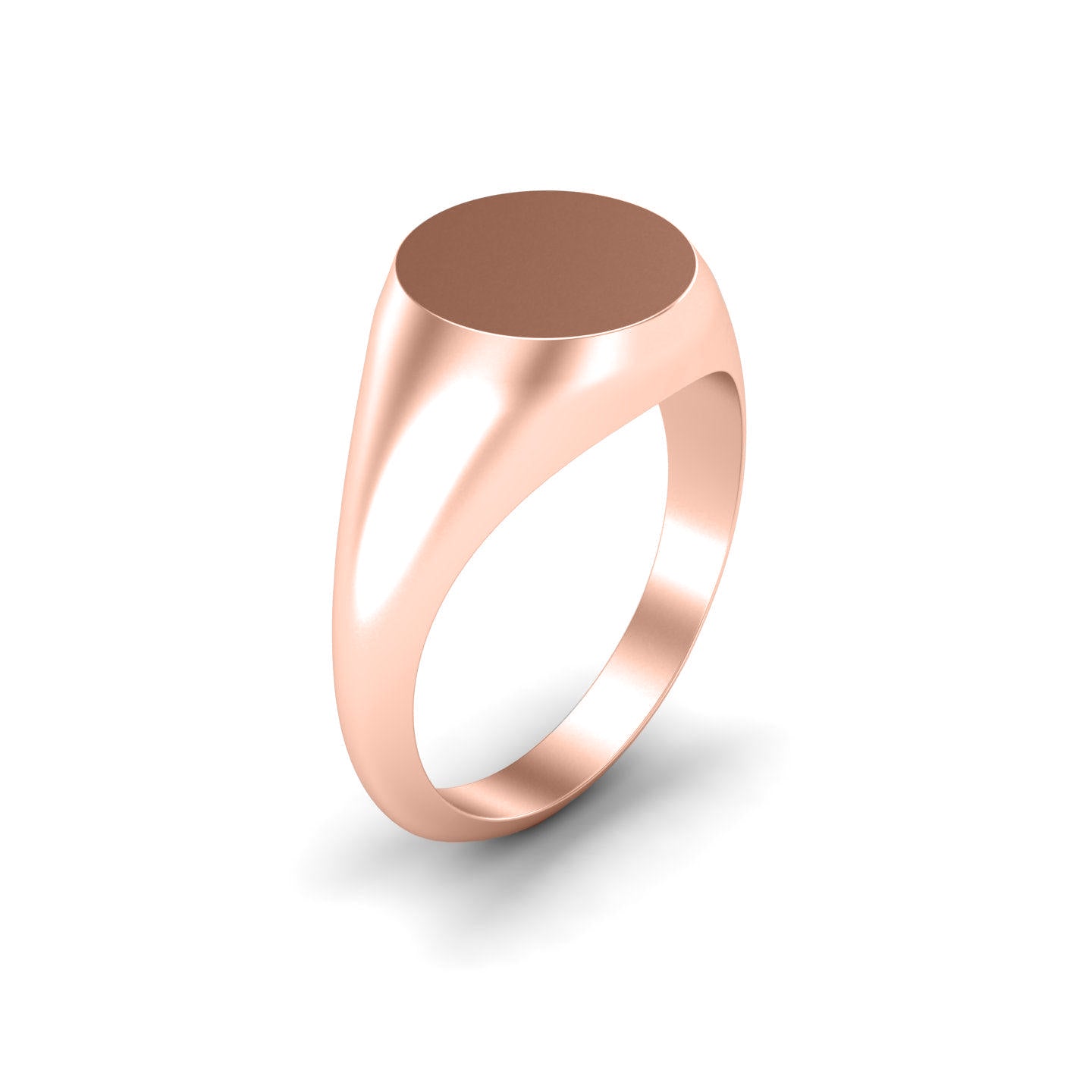 Round Signet Silver Ring
