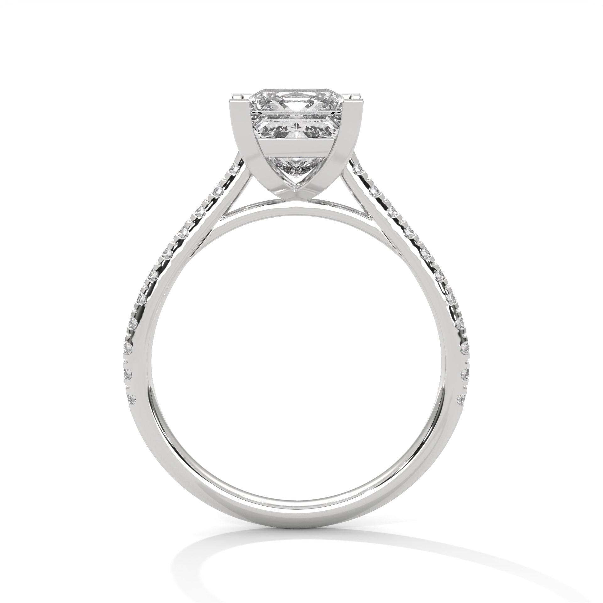 Symbol Princess Solitaire Studded Ring