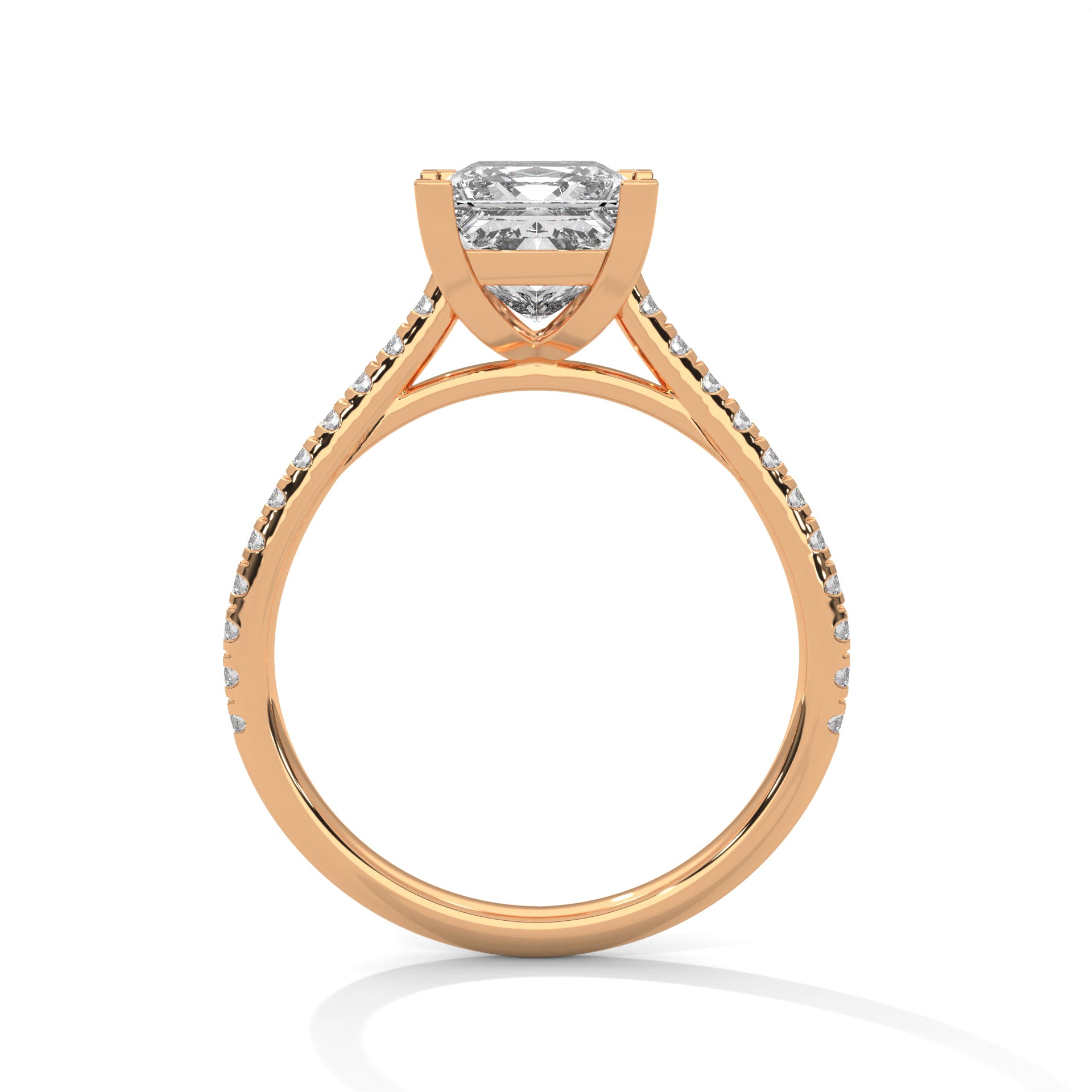 Symbol Princess Solitaire Studded Ring