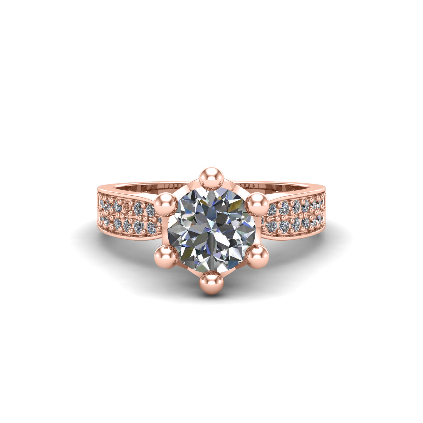 Crown Solitaire Ring