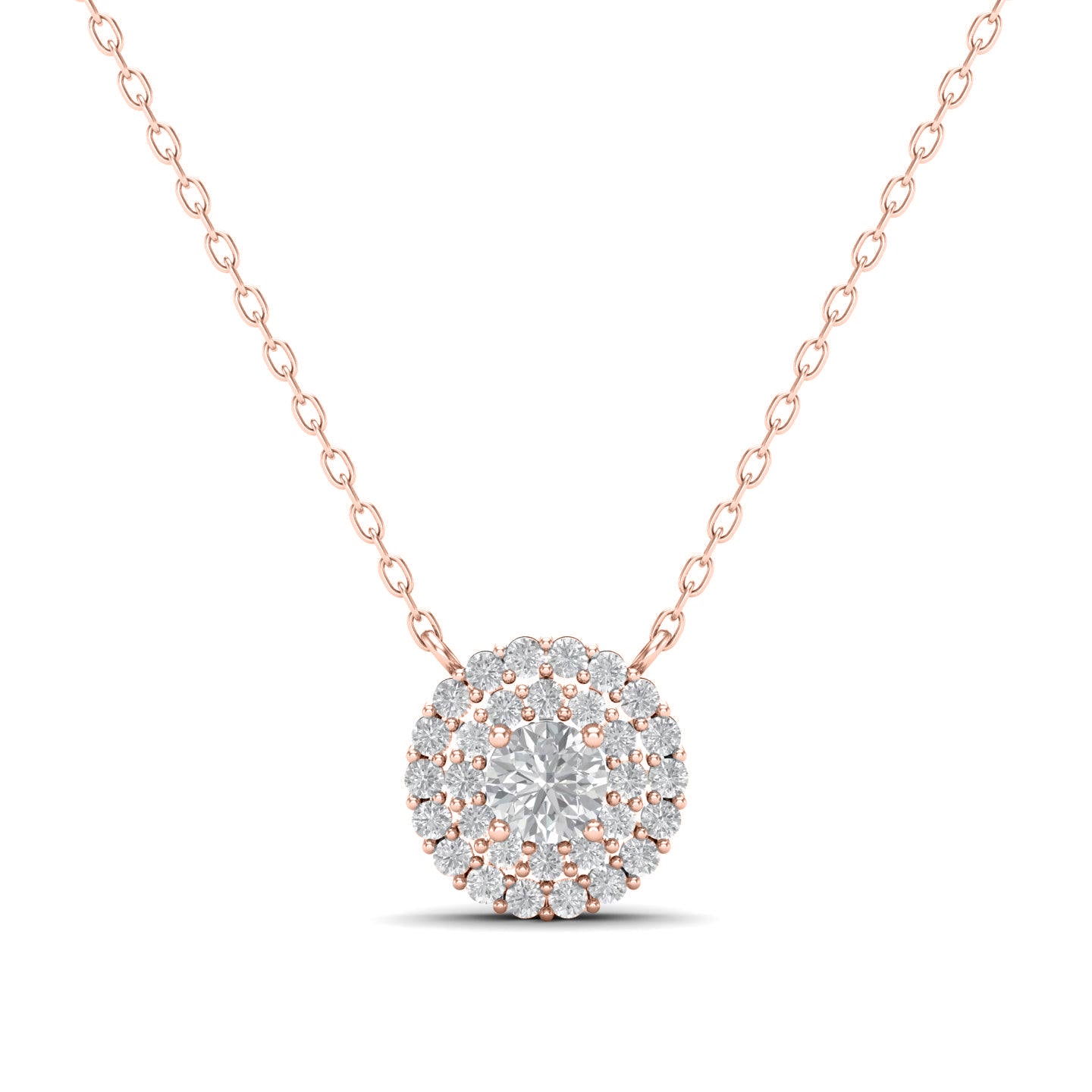 Cluster Set Silver Necklace