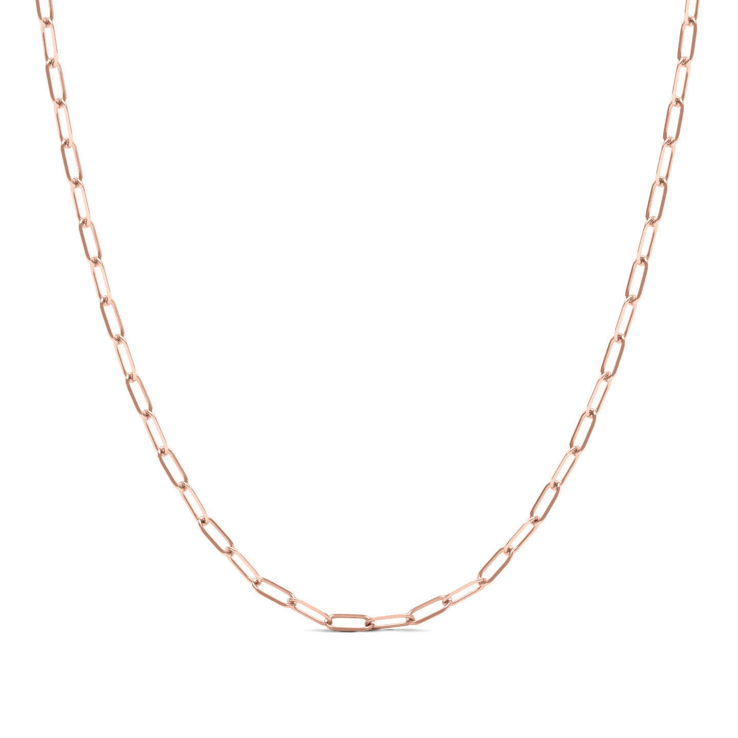 Paperclip Italian Silver Neck Chain
