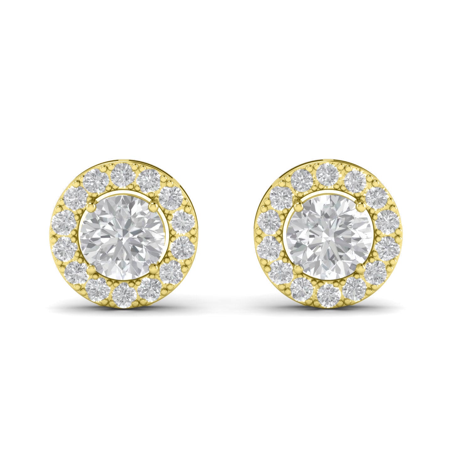 Halo Silver Ear Studs
