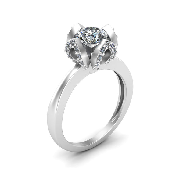 Fine Signature Moissanite Silver Ring 1