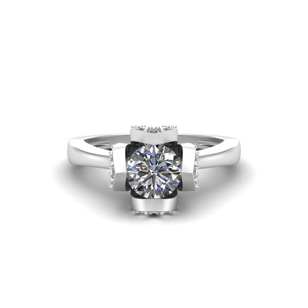 Fine Signature Moissanite Silver Ring 1