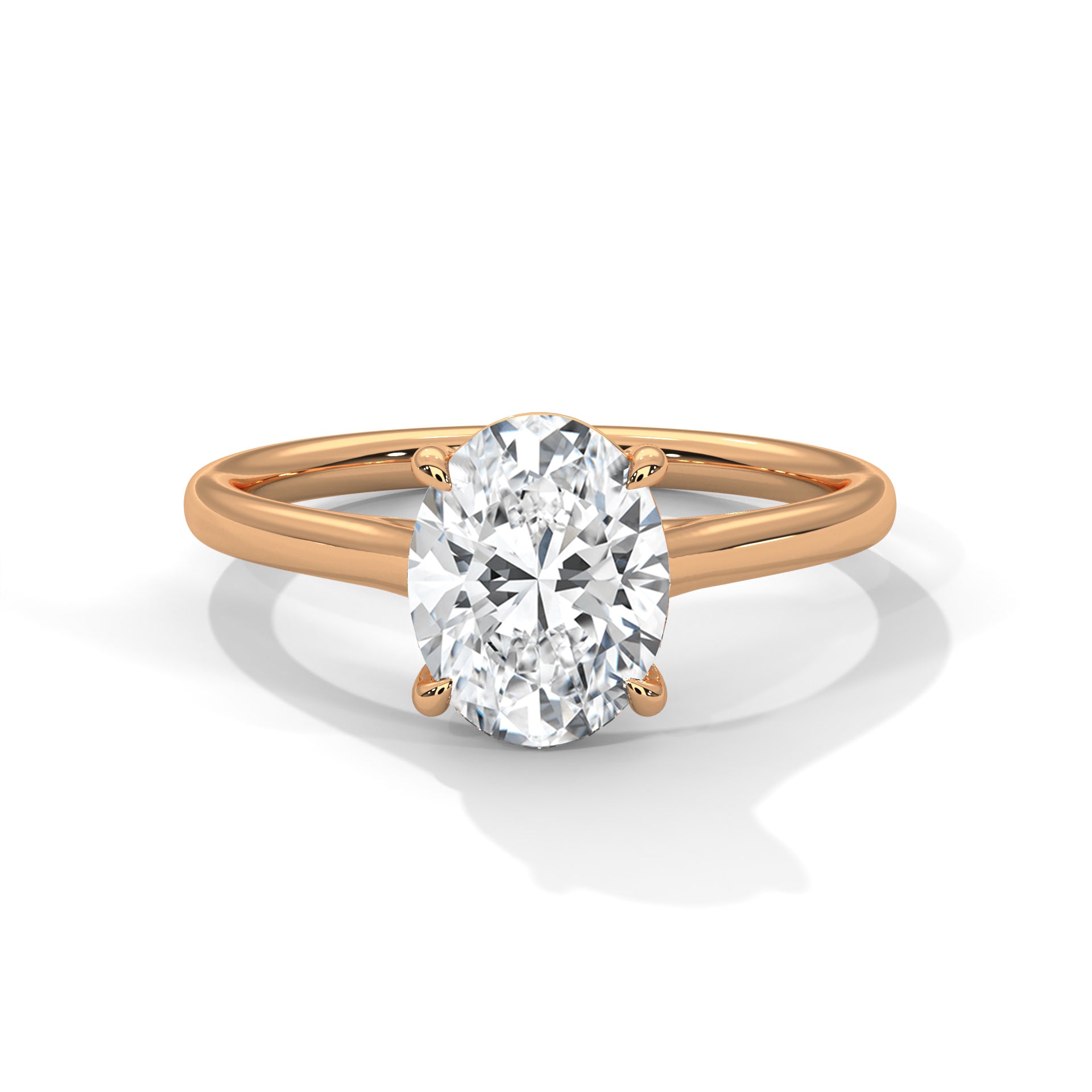 Symbol Oval Solitaire Ring