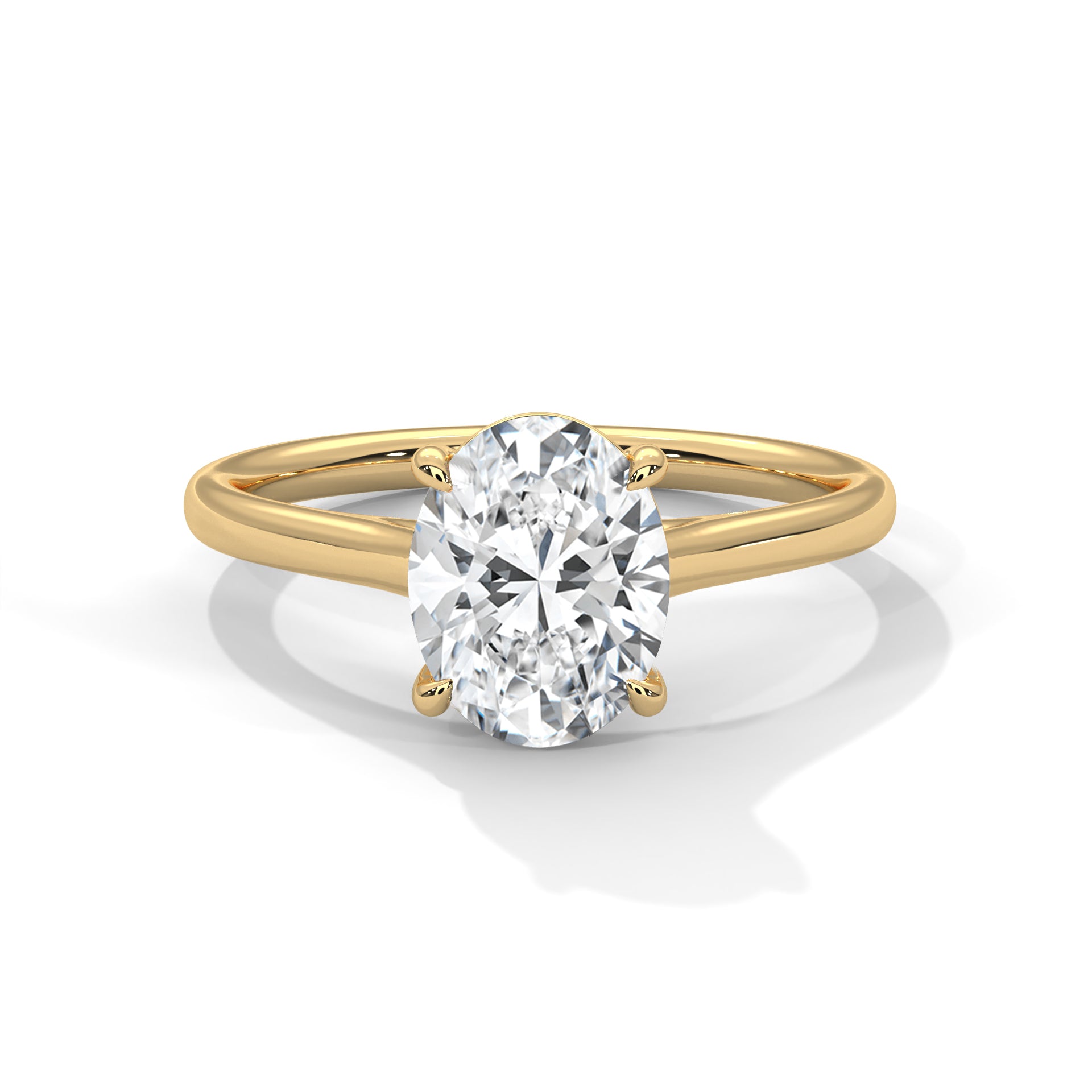 Symbol Oval Solitaire Ring