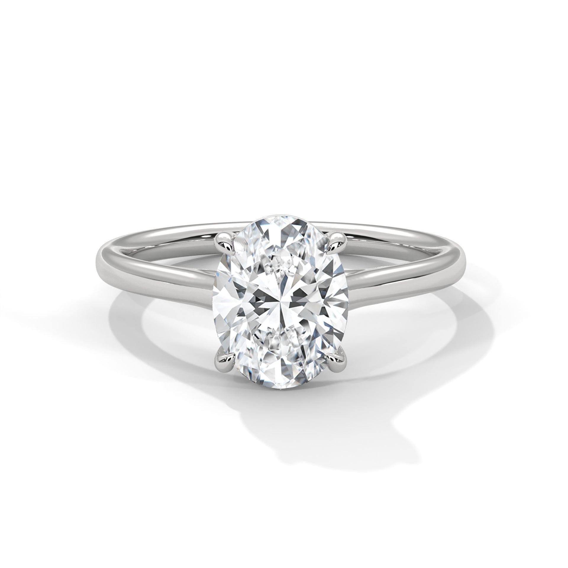 Symbol Oval Solitaire Ring