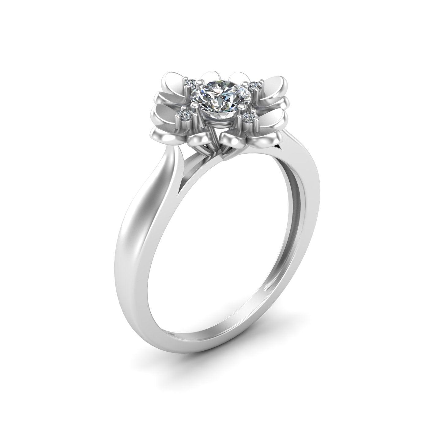 Fine Signature Moissanite Silver Ring 3