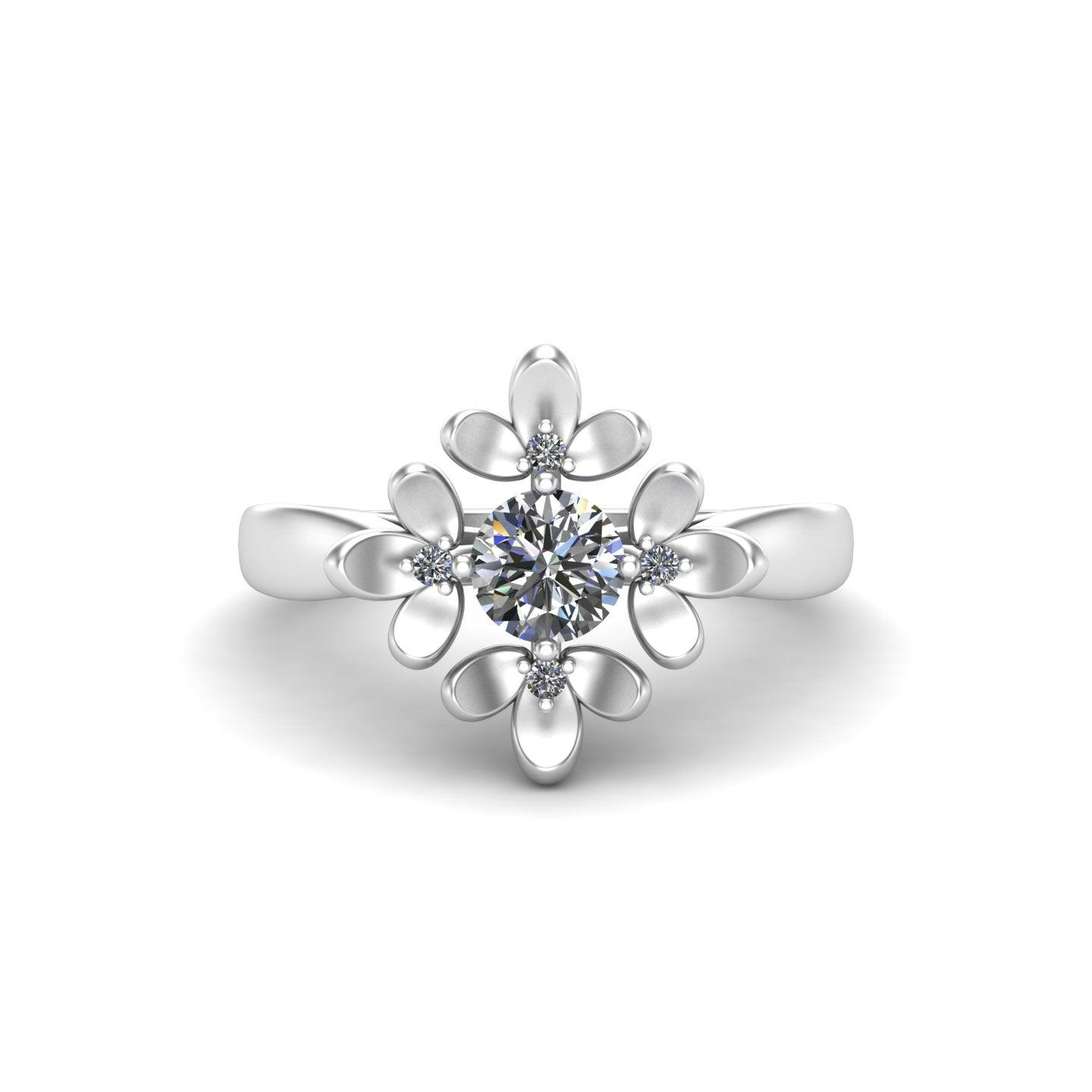 Fine Signature Moissanite Silver Ring 3