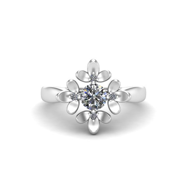 Fine Signature Moissanite Silver Ring 3