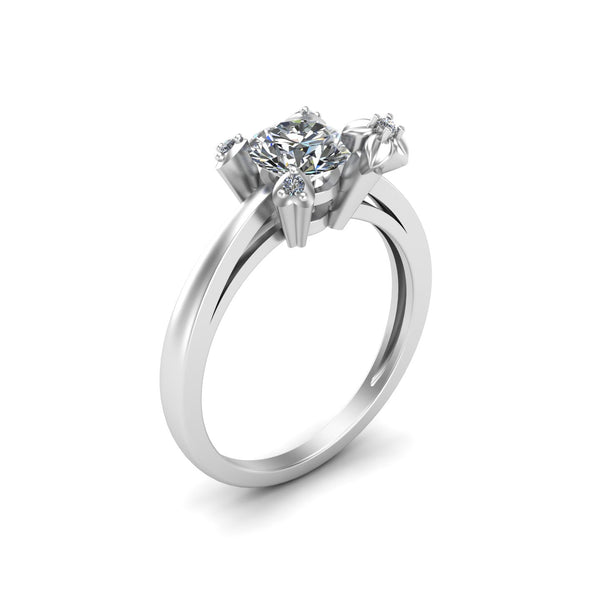 Fine Signature Moissanite Silver Ring 4