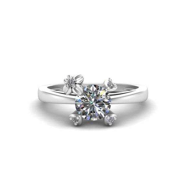 Fine Signature Moissanite Silver Ring 4