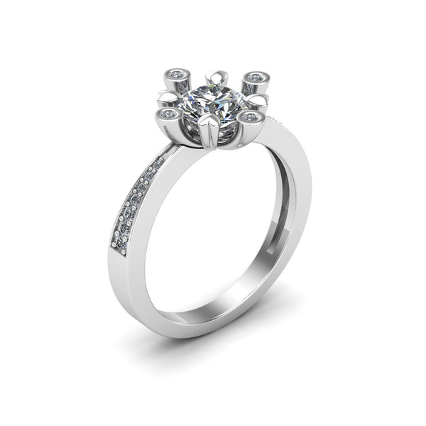 Fine Signature Moissanite Silver Ring 5