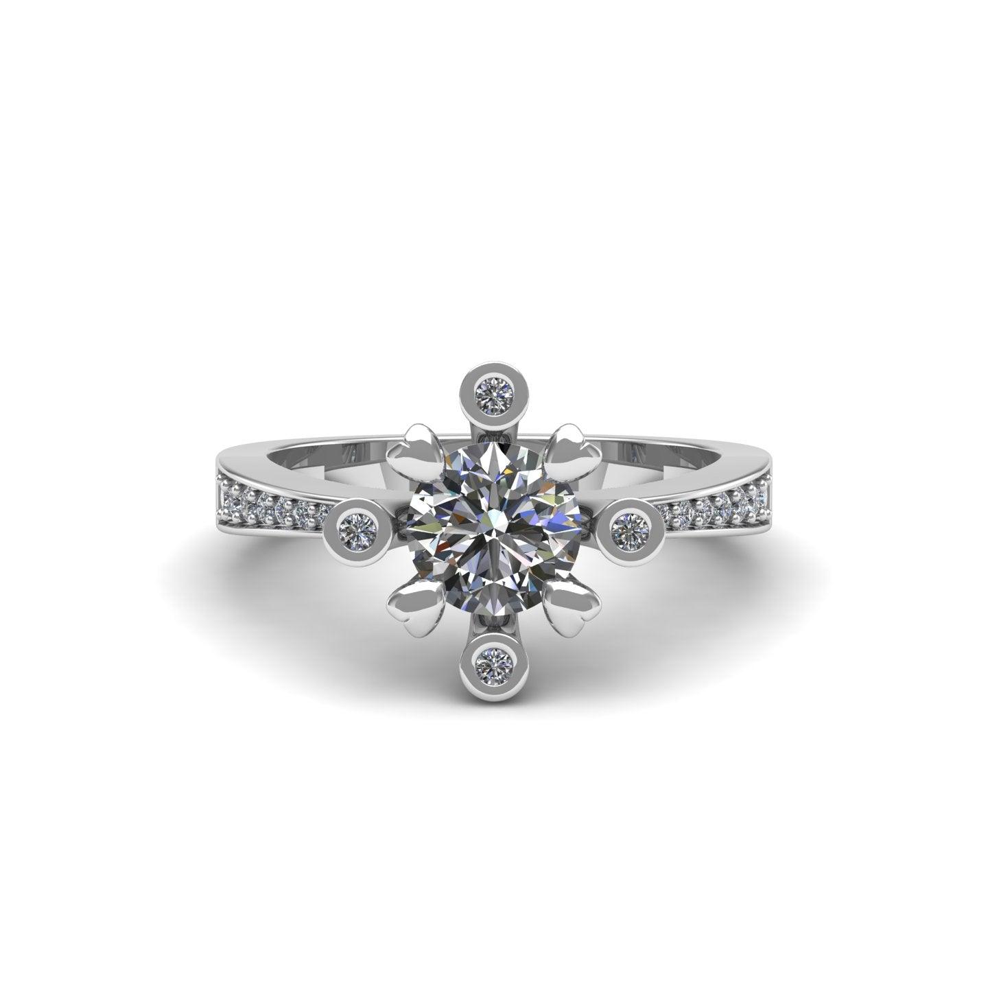 Fine Signature Moissanite Silver Ring 5