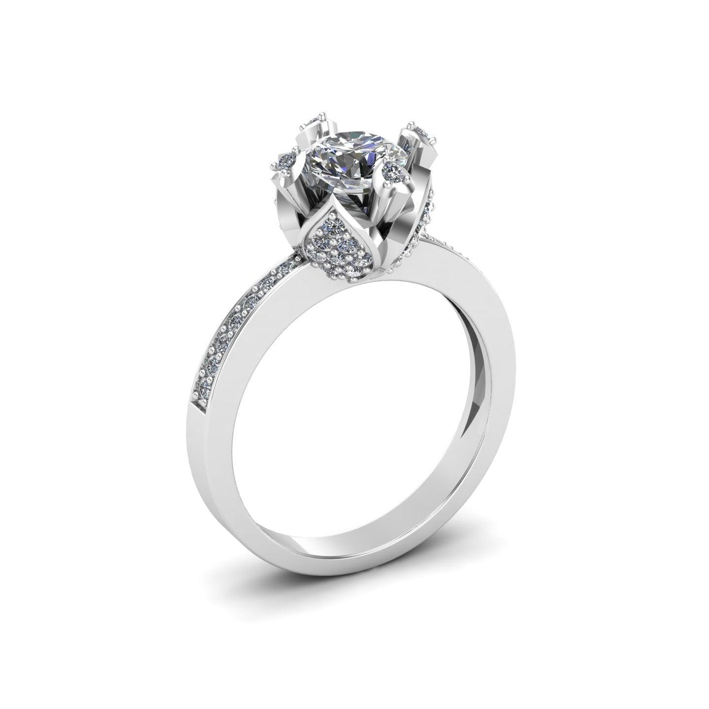Fine Signature Moissanite Silver Ring 6