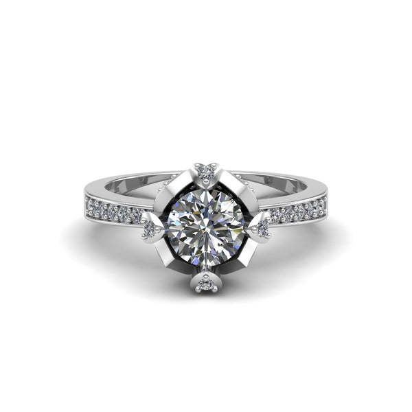 Fine Signature Moissanite Silver Ring 6