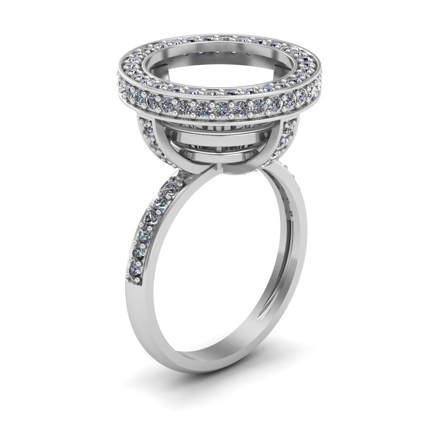 Pavilion Solitaire Ring