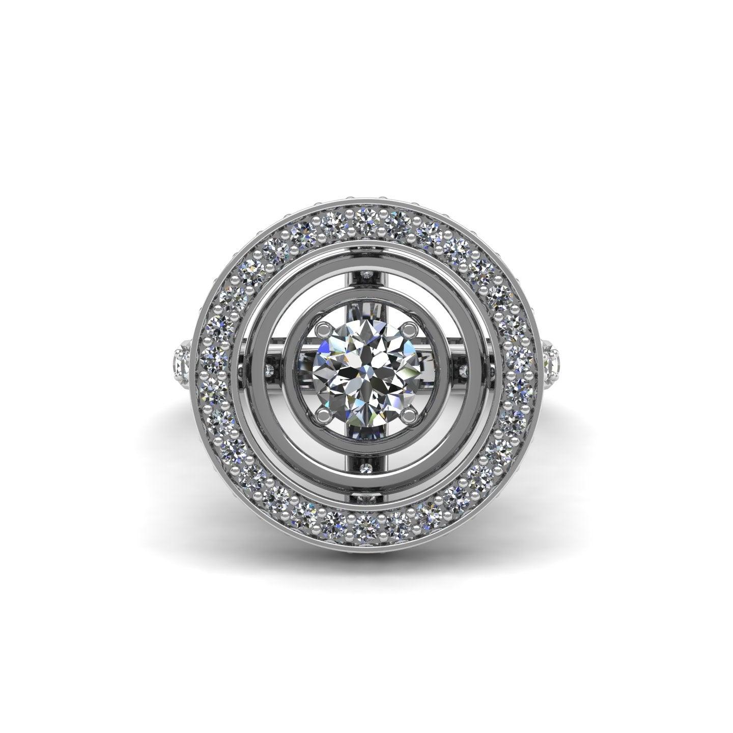 Pavilion Solitaire Ring