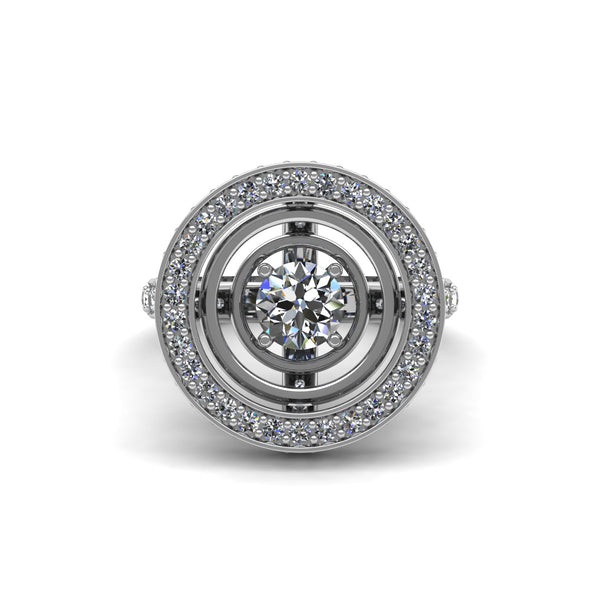 Fine Signature Moissanite Silver Ring