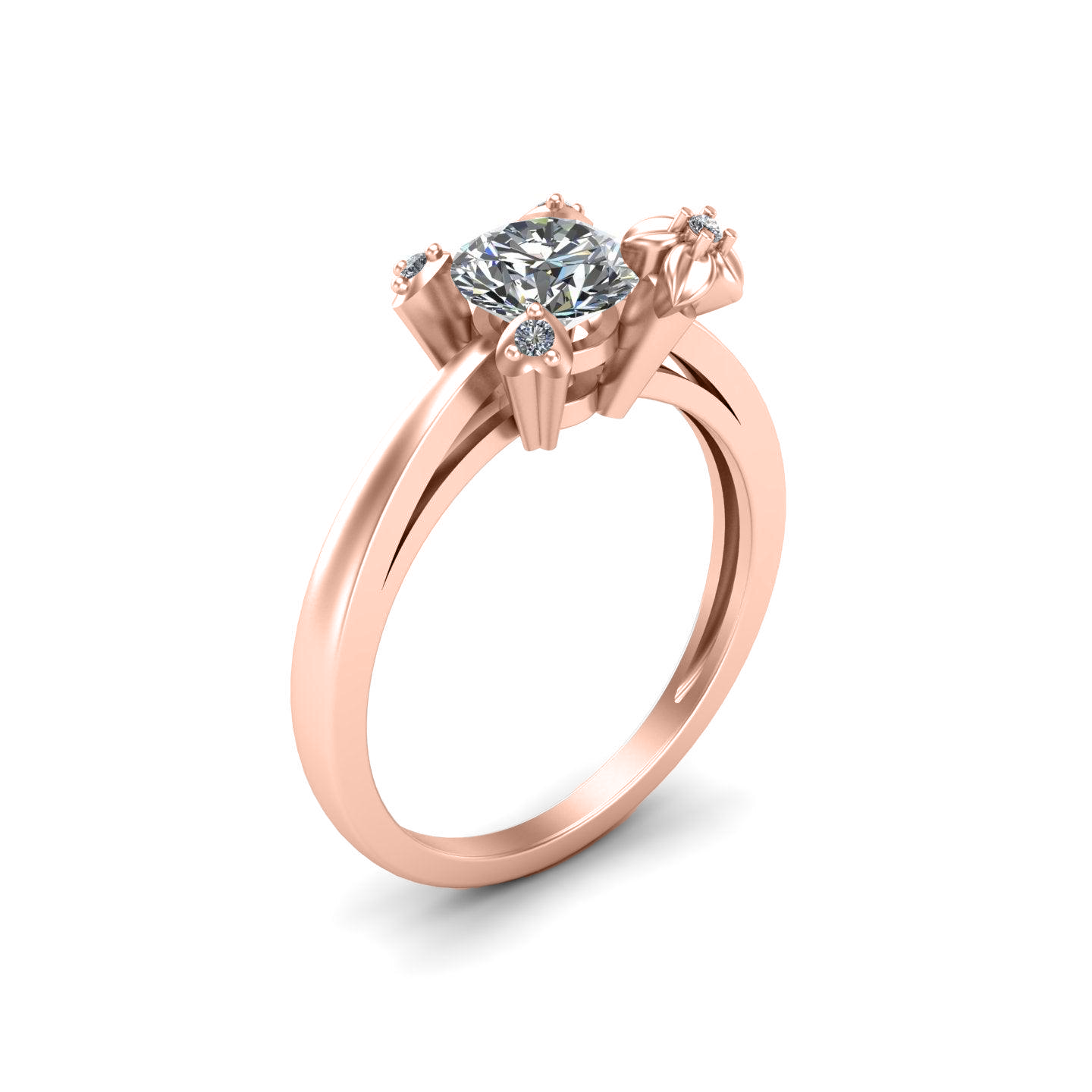 Love Claw Solitaire Silver Ring