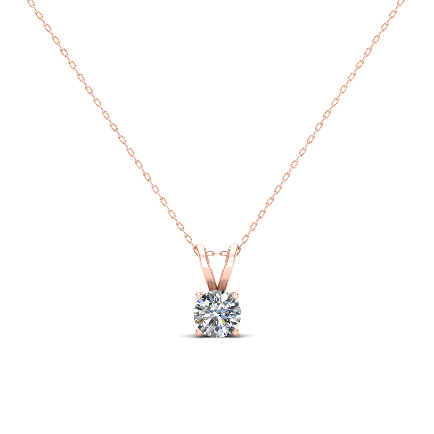 Timeless Solitaire Silver Necklace