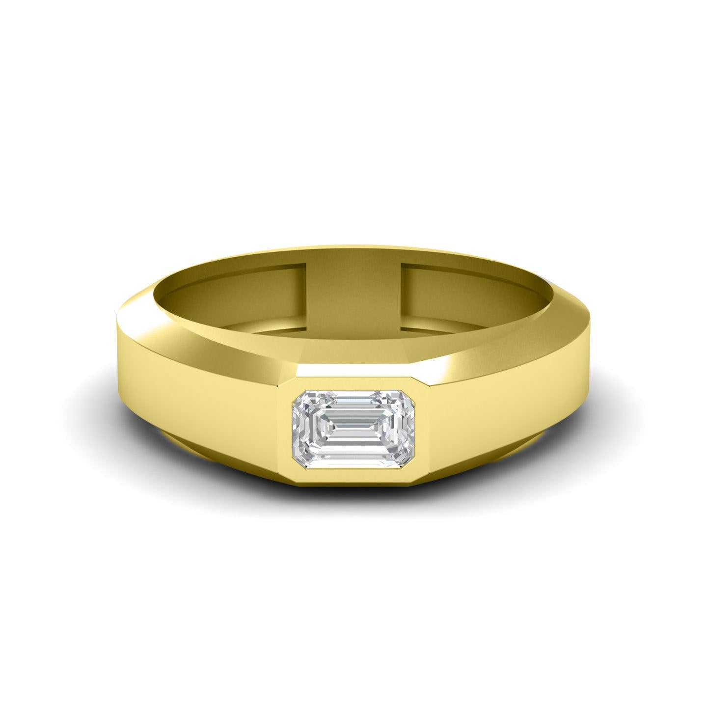 Emerald Solitaire Band