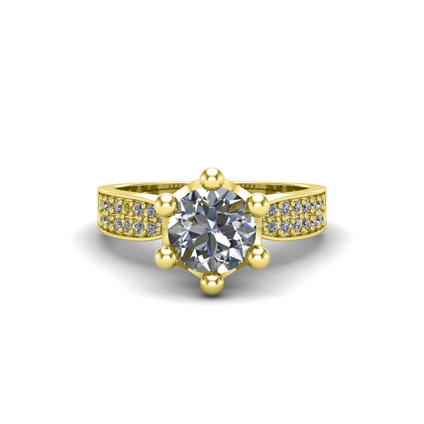 Crown Solitaire Ring