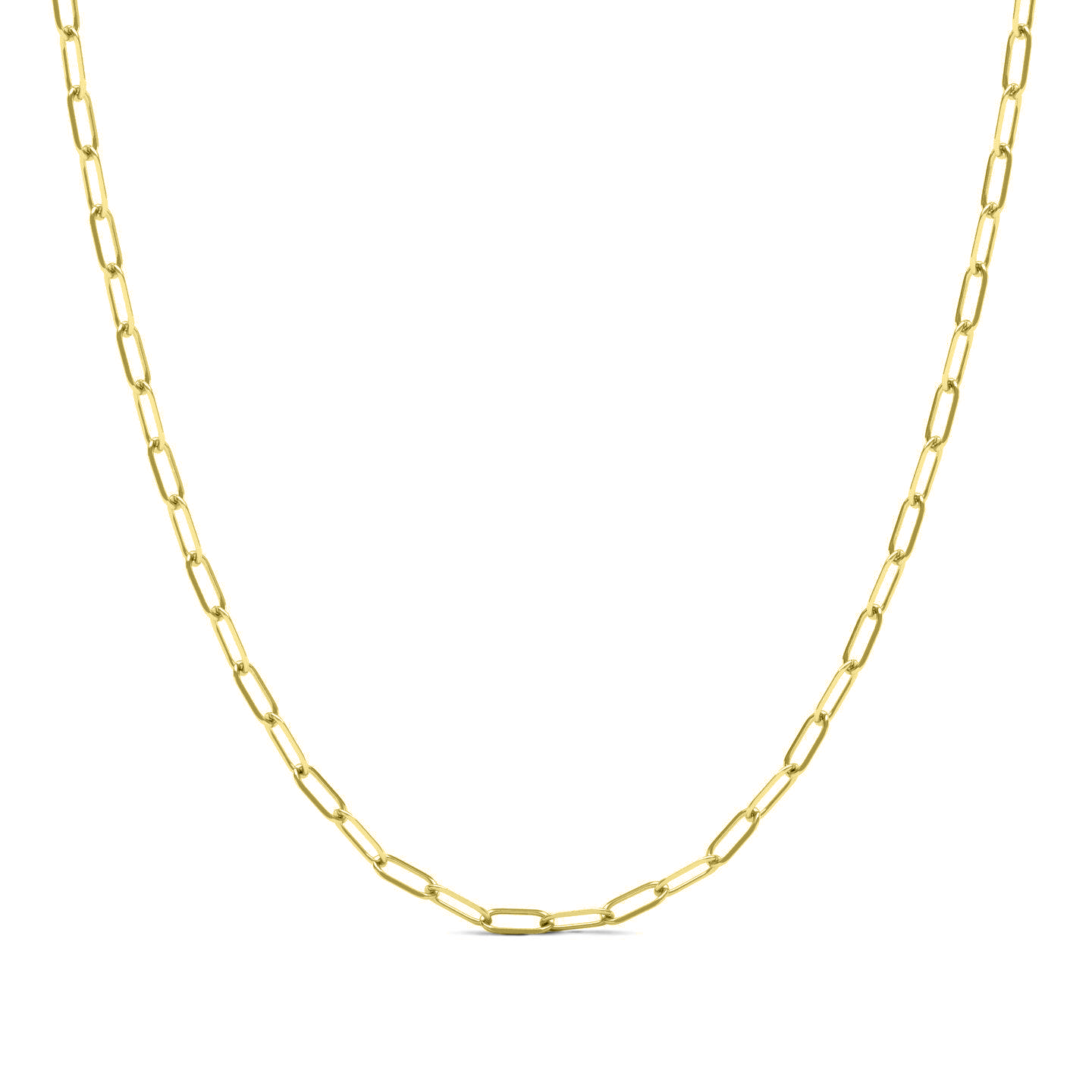 Paperclip Italian Silver Neck Chain