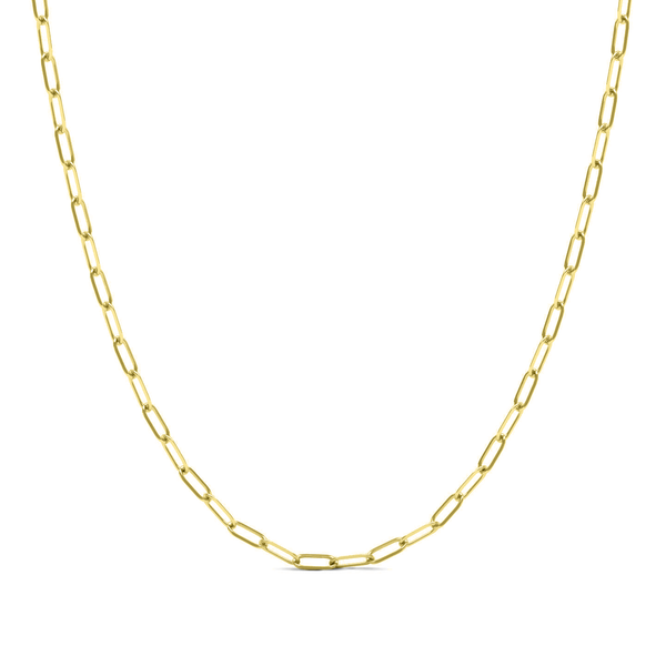 Paperclip Italian Silver Neck Chain