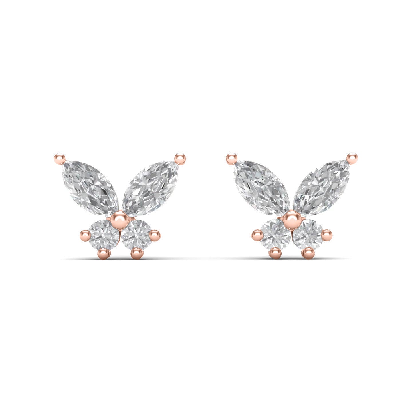 Mariposa Silver Ear Studs