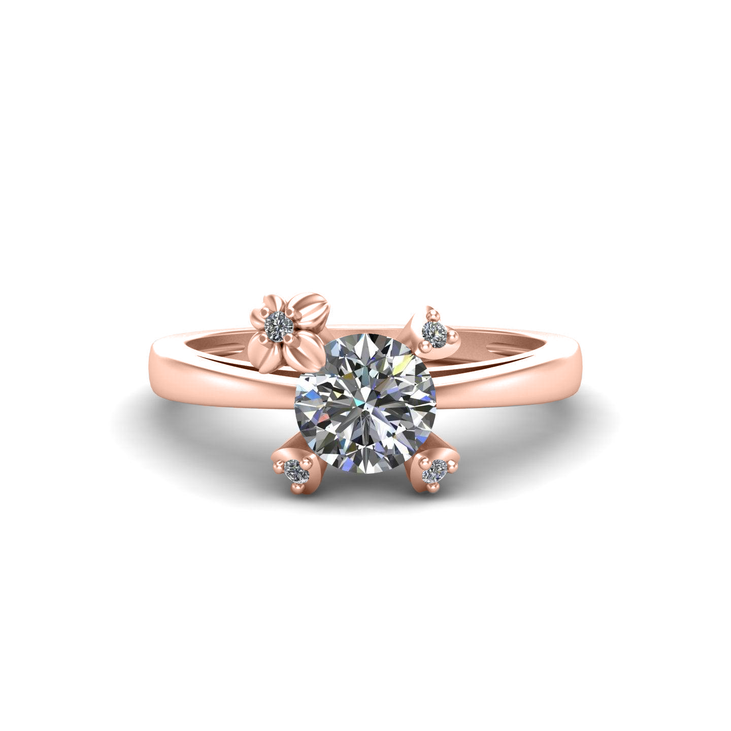 Love Claw Solitaire Silver Ring