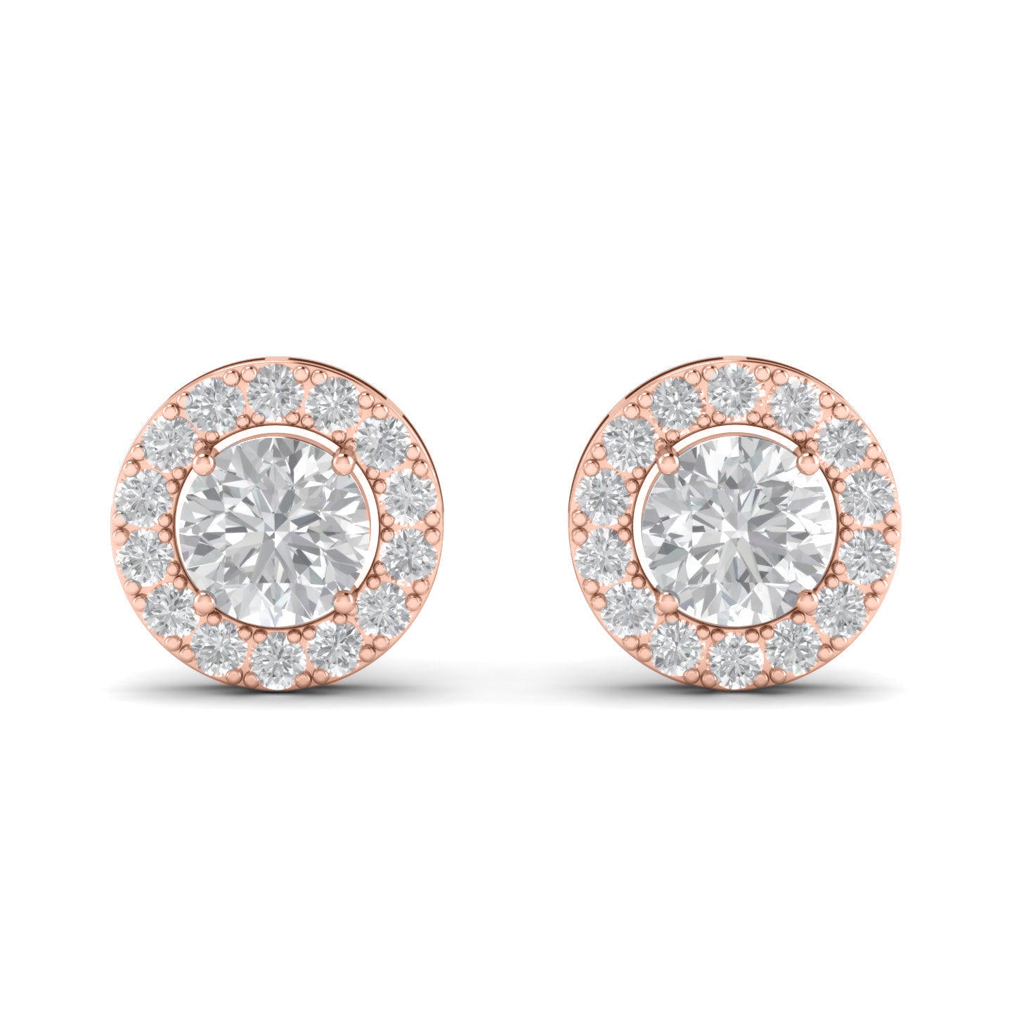 Halo Silver Ear Studs