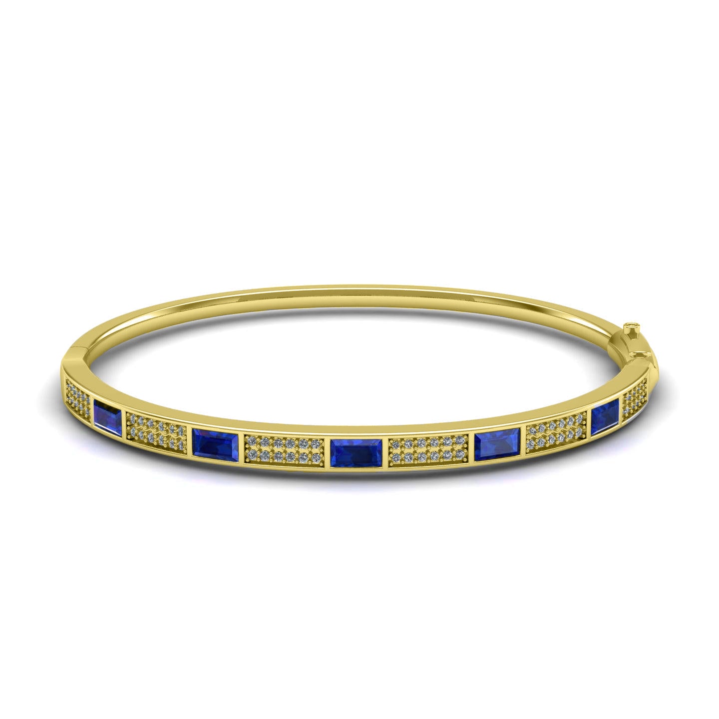 Pavé Set Sapphire Studded Bangle