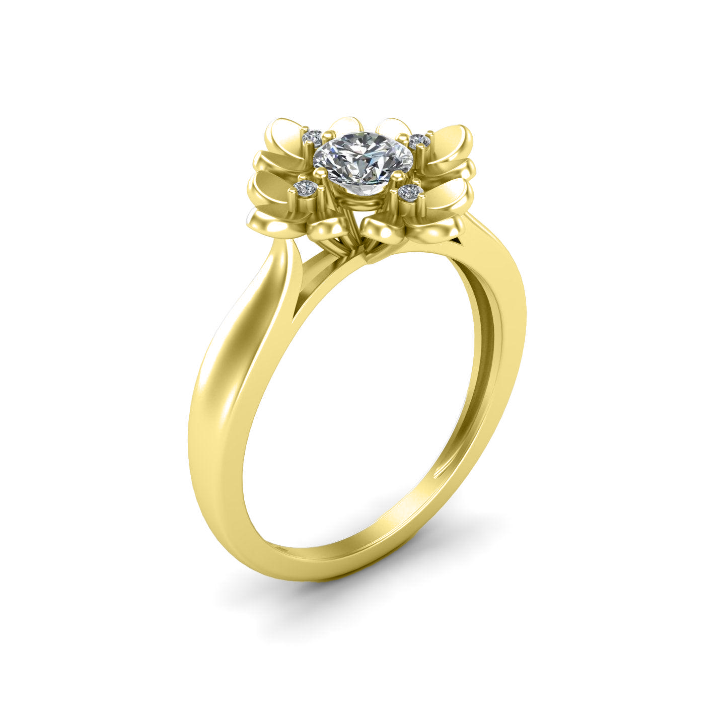Blossom Solitaire Ring